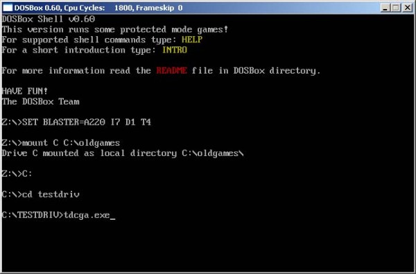 DOSBox mounting step