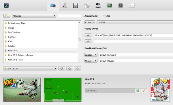 FS-UAE emulator interface